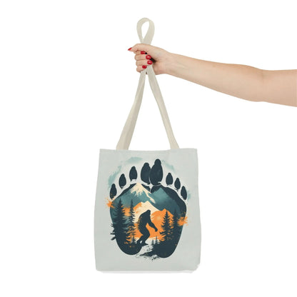 Bigfoot Forest Tote Bag — Sasquatch Mountain Scenic Tote Printify