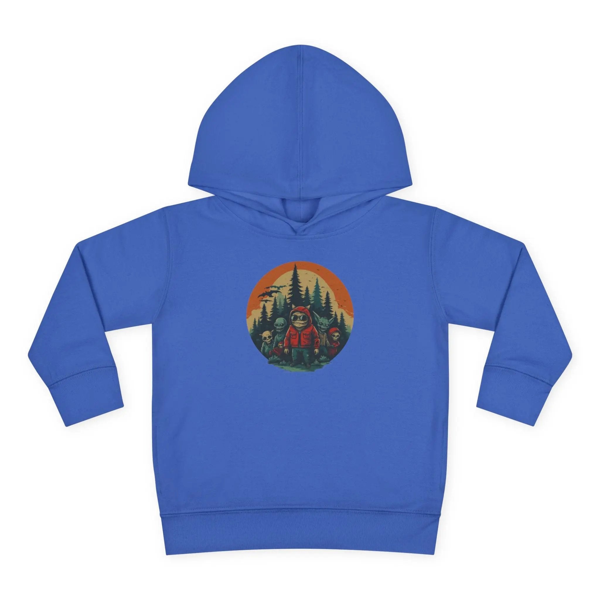 Adventure-Ready Toddler Pullover Fleece Hoodie – Cozy Kids Hoodie, Camping-Themed Gift, Fall/Winter Toddler Apparel Printify