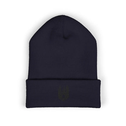 Embroidered Mountain & Pine Trees Cuffed Beanie Printify