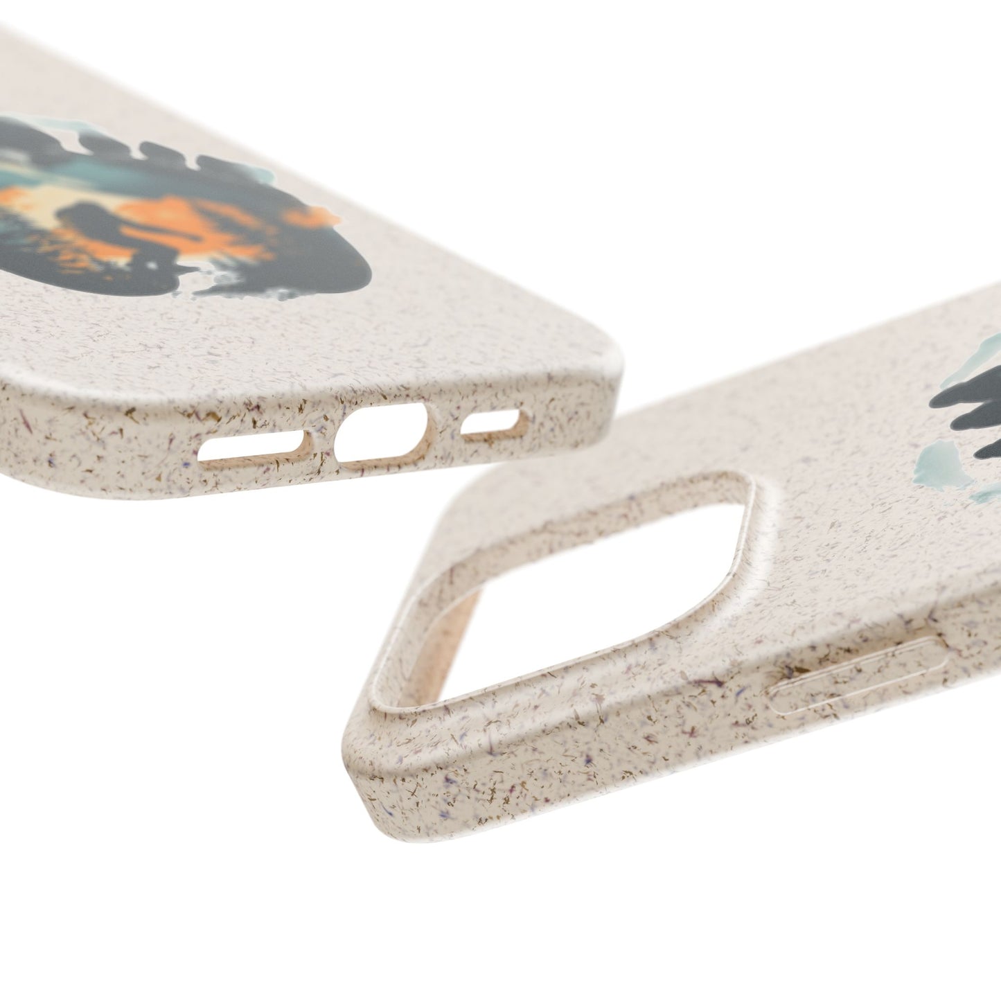 Bigfoot Print Phone Case – Compostable PLA & Bamboo Forest Design Printify