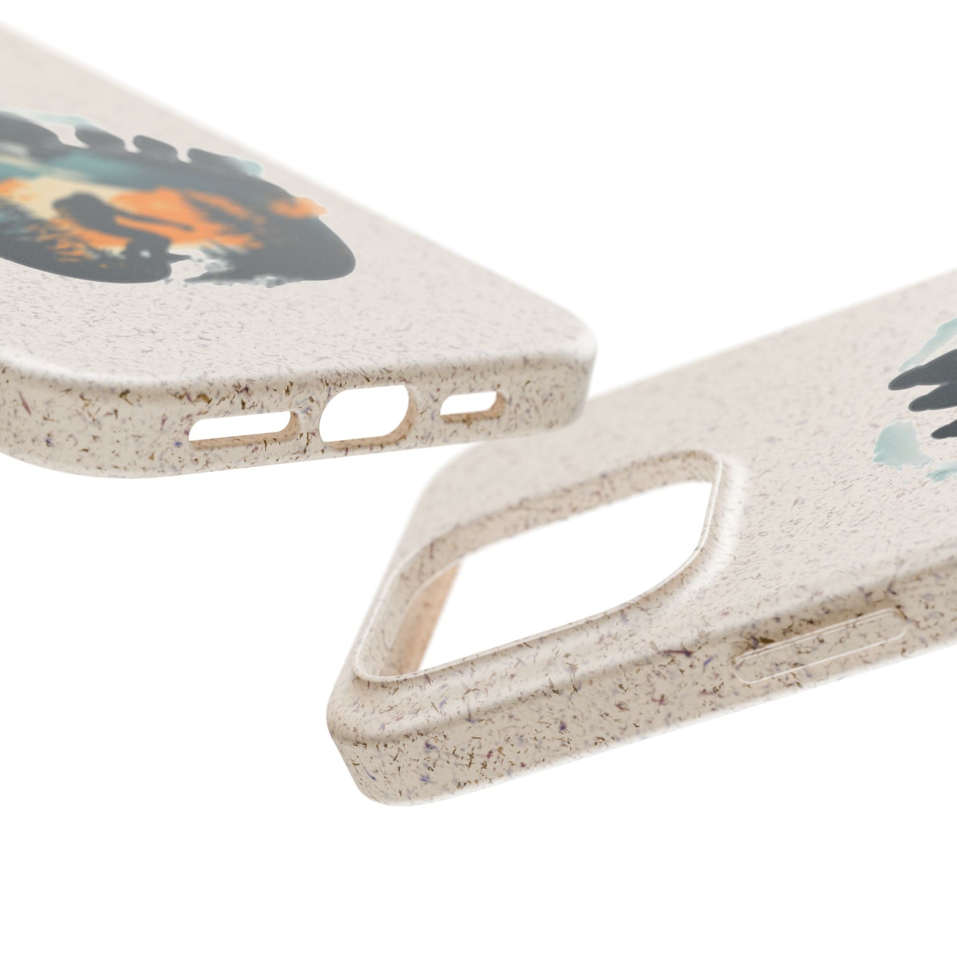 Bigfoot Print Phone Case – Compostable PLA & Bamboo Forest Design Printify