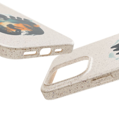 Bigfoot Print Phone Case – Compostable PLA & Bamboo Forest Design Printify