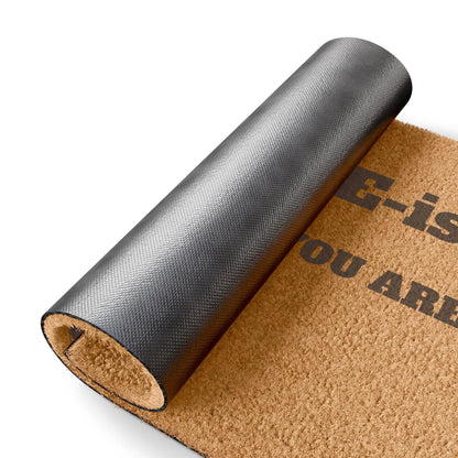 Doormat — "WELCOME-ish (Depends Who You Are)" Rustic Outdoor Coir Welcome Mat Printify