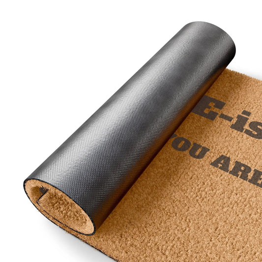 Doormat — "WELCOME-ish (Depends Who You Are)" Rustic Outdoor Coir Welcome Mat Printify