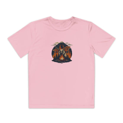 Youth Adventure Tee – Kids’ Mountain Design Outdoor & Hiking Shirt, Perfect Gift for Young Nature Lovers Printify