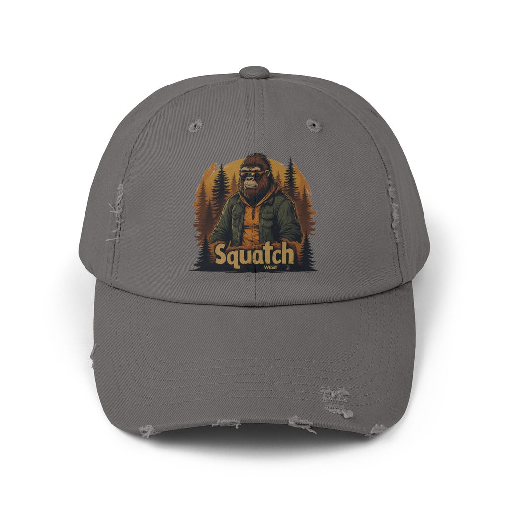 Unisex Distressed Squatch Cap – Casual Outdoor Hat for Hiking, Camping & Festivals Printify