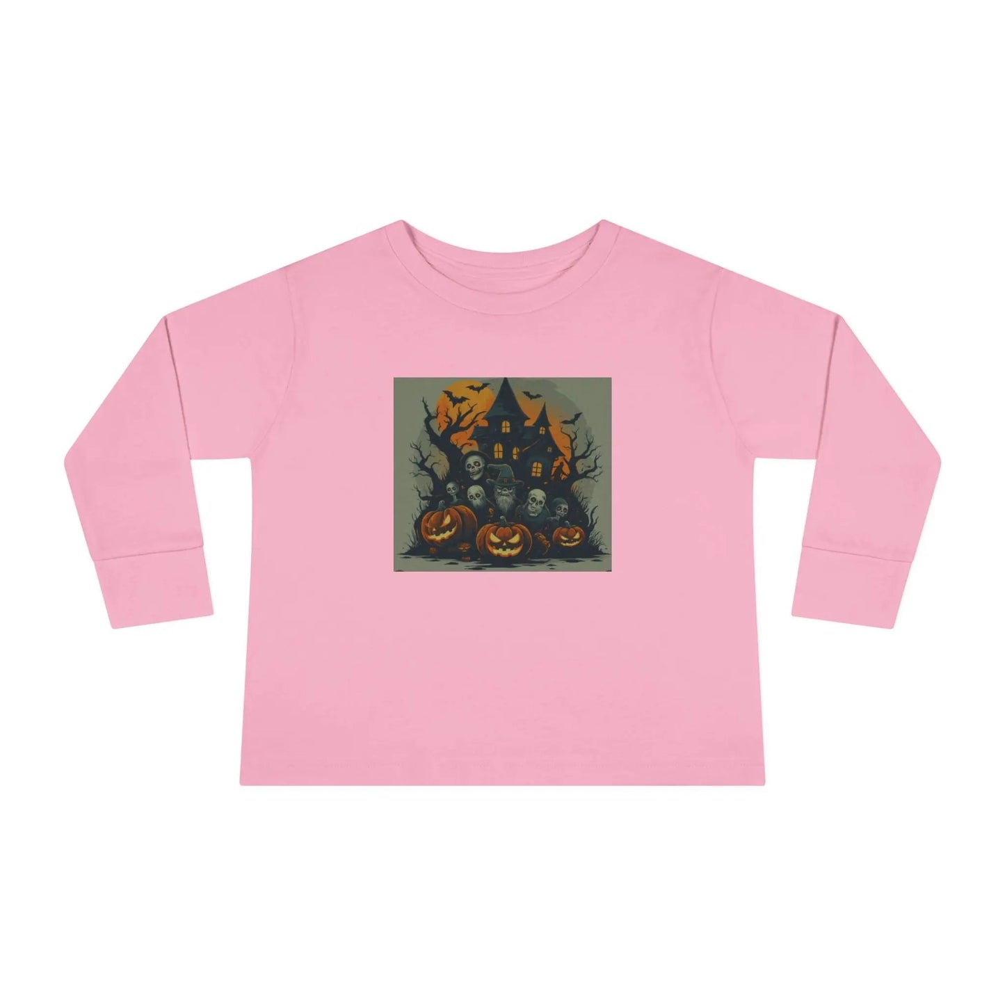Toddler Halloween Long Sleeve Tee – Spooky Ghosts, Cute Pumpkin Shirt, Costume & Fall Outfit, Kids Party Wear Printify
