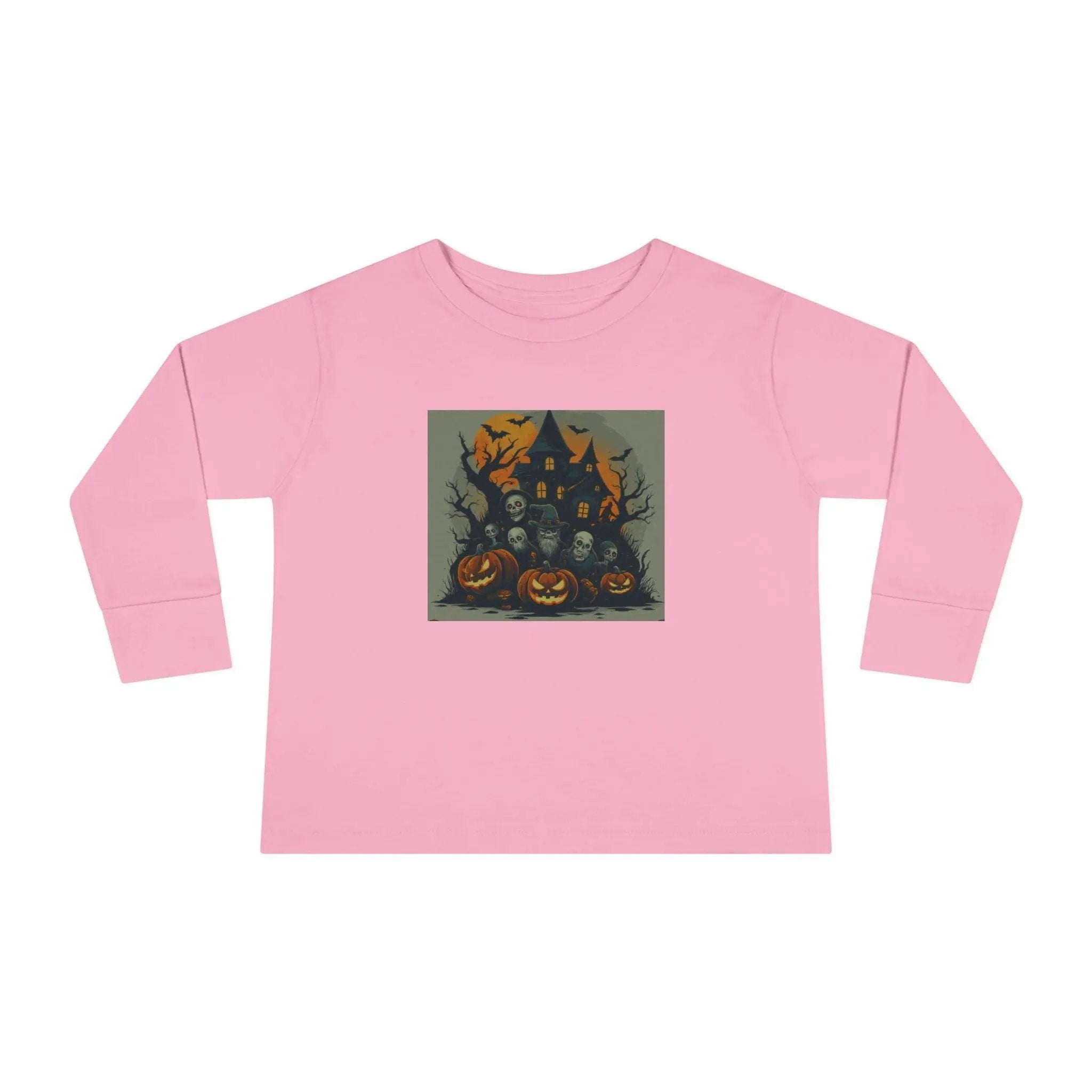 Toddler Halloween Long Sleeve Tee – Spooky Ghosts, Cute Pumpkin Shirt, Costume & Fall Outfit, Kids Party Wear Printify