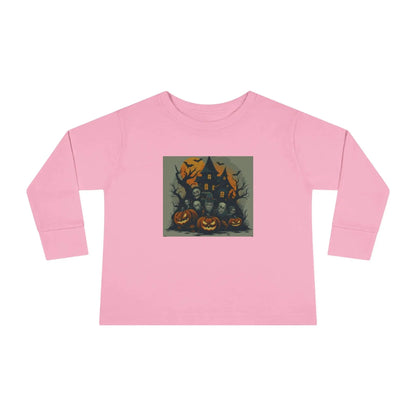 Toddler Halloween Long Sleeve Tee – Spooky Ghosts, Cute Pumpkin Shirt, Costume & Fall Outfit, Kids Party Wear Printify