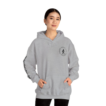 Bigfoot Forest Hoodie — Sasquatch Silhouette Sunset Pullover Printify
