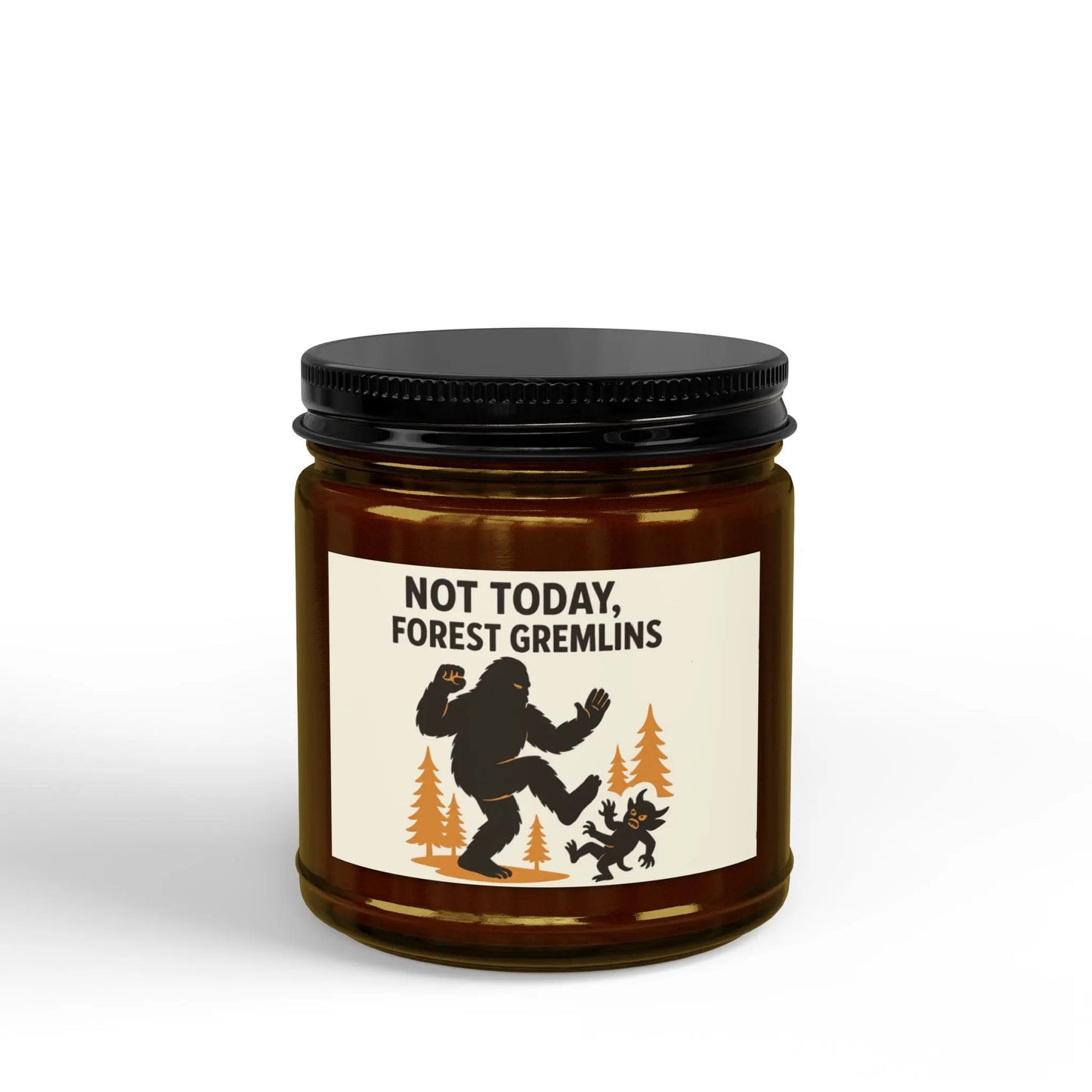 Not Today Forest Gremlins Soy Candle — 4oz & 9oz Scented Jar Printify