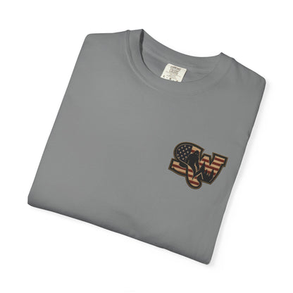 Patriotic Bigfoot Flag T-Shirt — American Sasquatch Graphic Tee