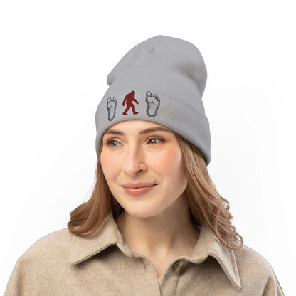 Embroidered Sasquatch Beanie – Cozy Knit Hat for Bigfoot Lovers