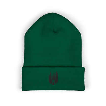 Embroidered Mountain & Pine Trees Cuffed Beanie Printify