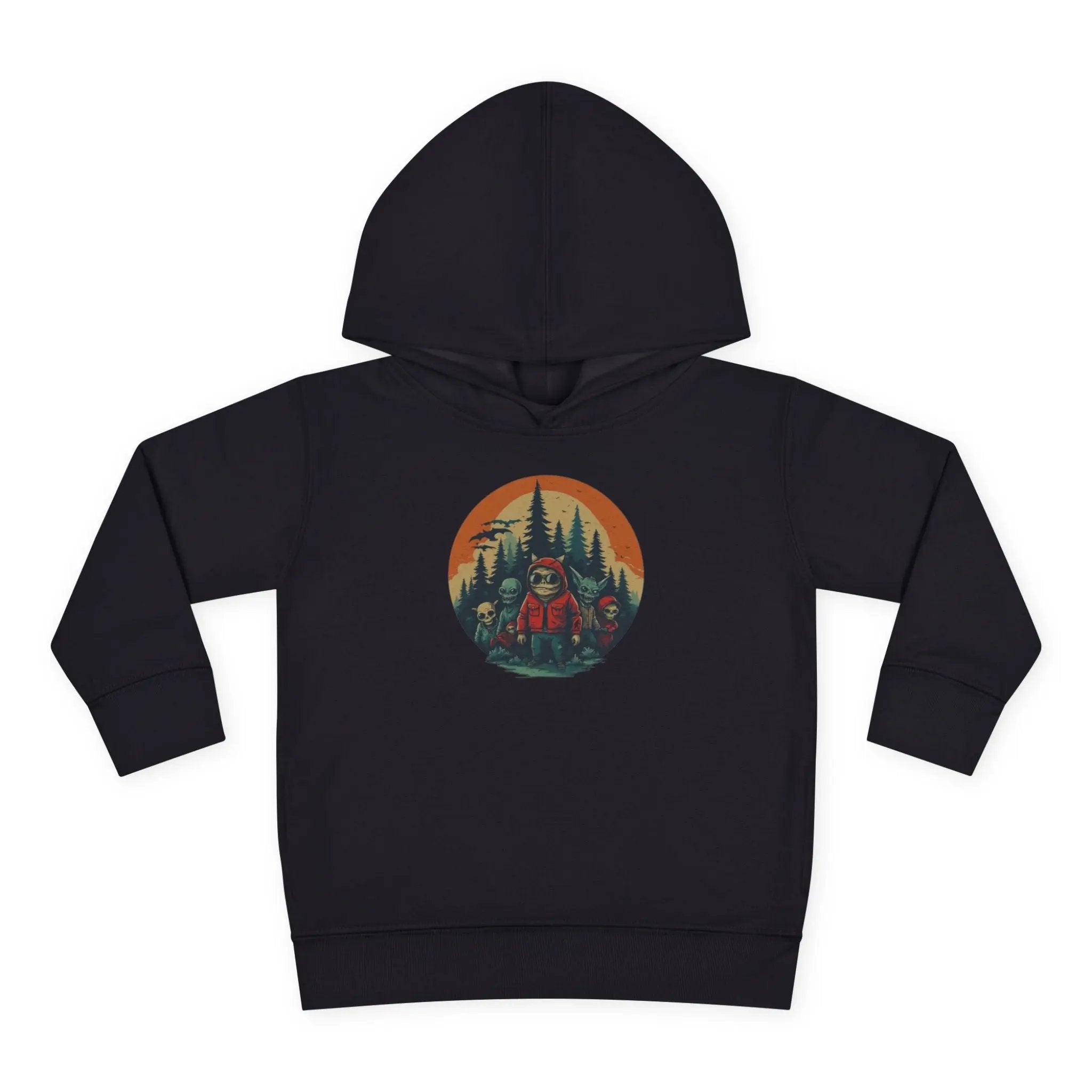 Adventure-Ready Toddler Pullover Fleece Hoodie – Cozy Kids Hoodie, Camping-Themed Gift, Fall/Winter Toddler Apparel Printify
