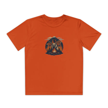 Youth Adventure Tee – Kids’ Mountain Design Outdoor & Hiking Shirt, Perfect Gift for Young Nature Lovers Printify