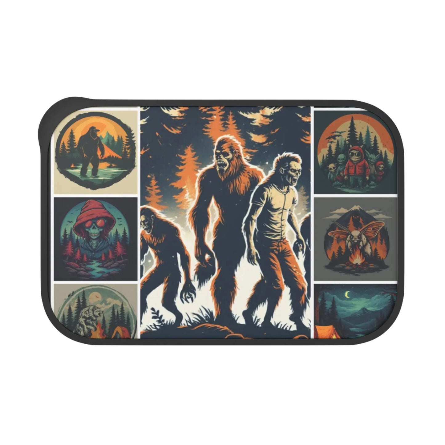 Bigfoot Forest Bento Box – Eco-Friendly PLA Lunch Box with Utensils Printify