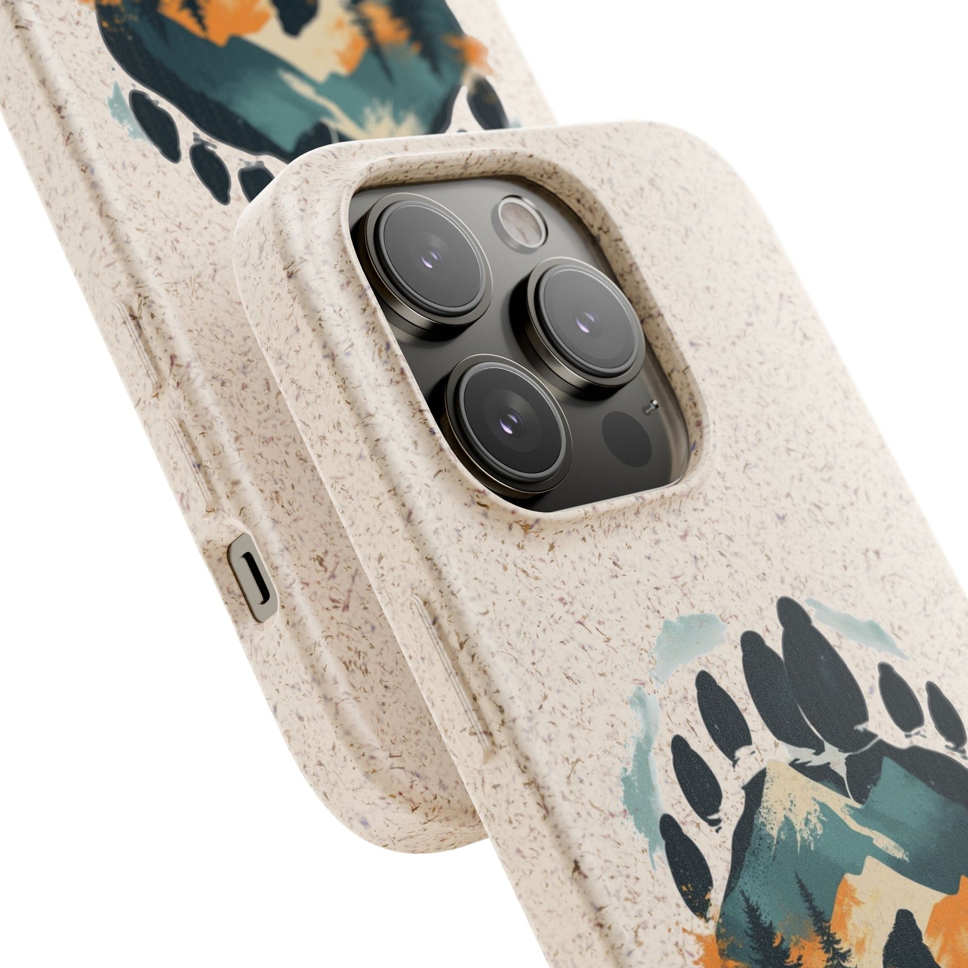 Bigfoot Print Phone Case – Compostable PLA & Bamboo Forest Design Printify