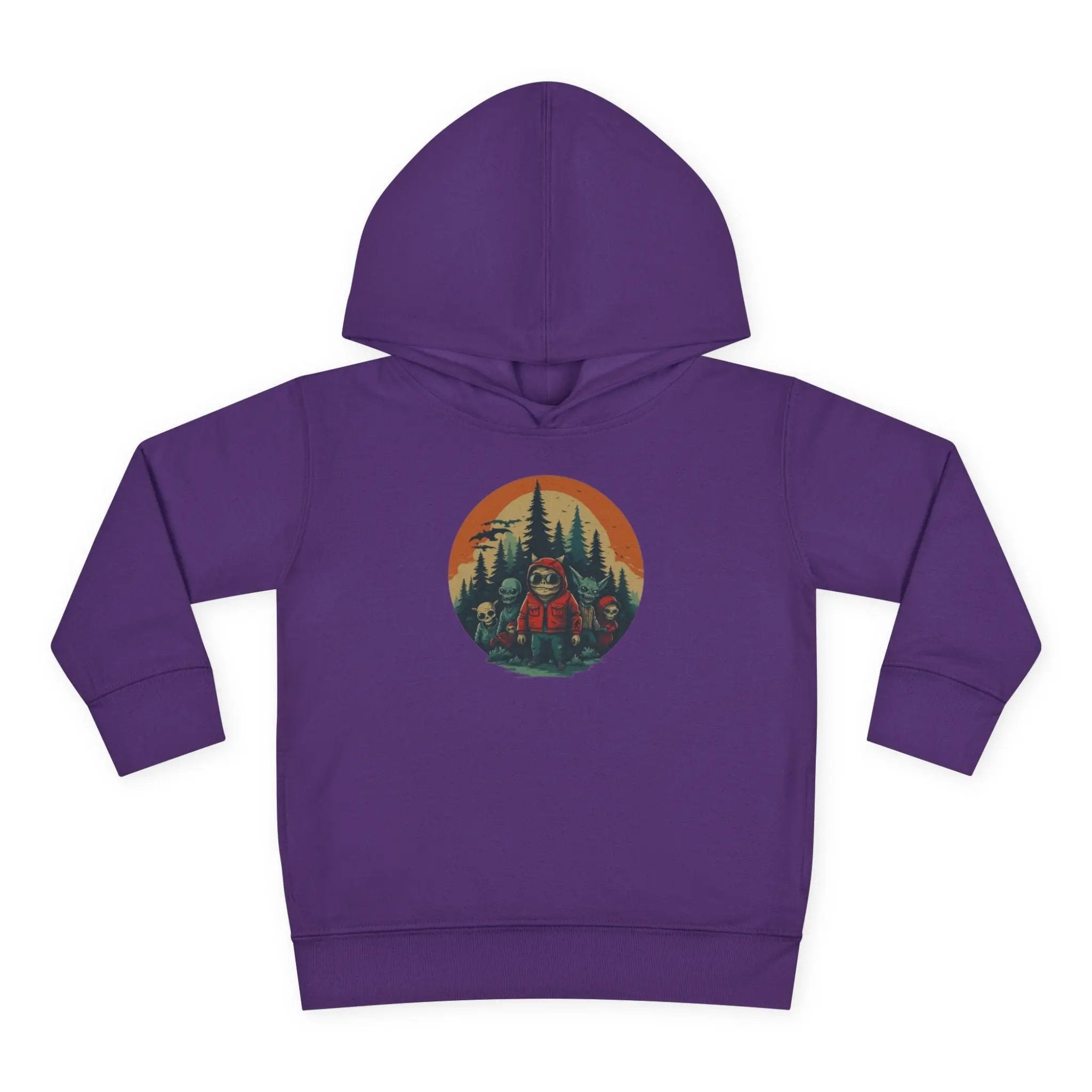 Adventure-Ready Toddler Pullover Fleece Hoodie – Cozy Kids Hoodie, Camping-Themed Gift, Fall/Winter Toddler Apparel Printify