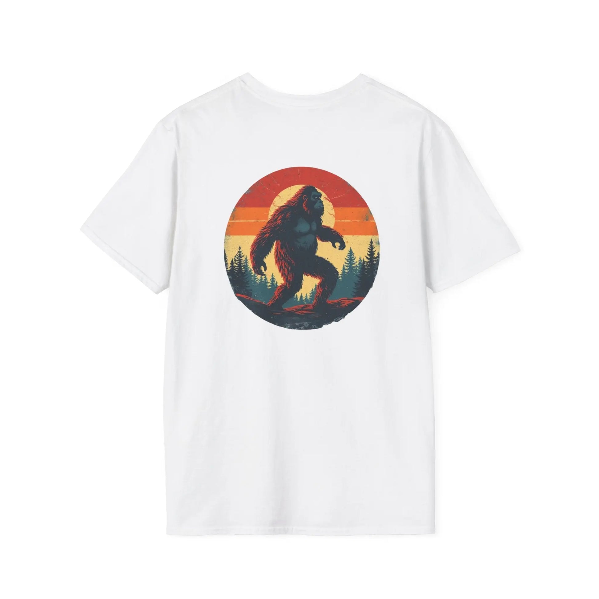 Bigfoot Sunset T-Shirt — Vintage Sasquatch Graphic Tee Printify