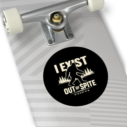 I Exist Out of Spite Round Vinyl Sticker