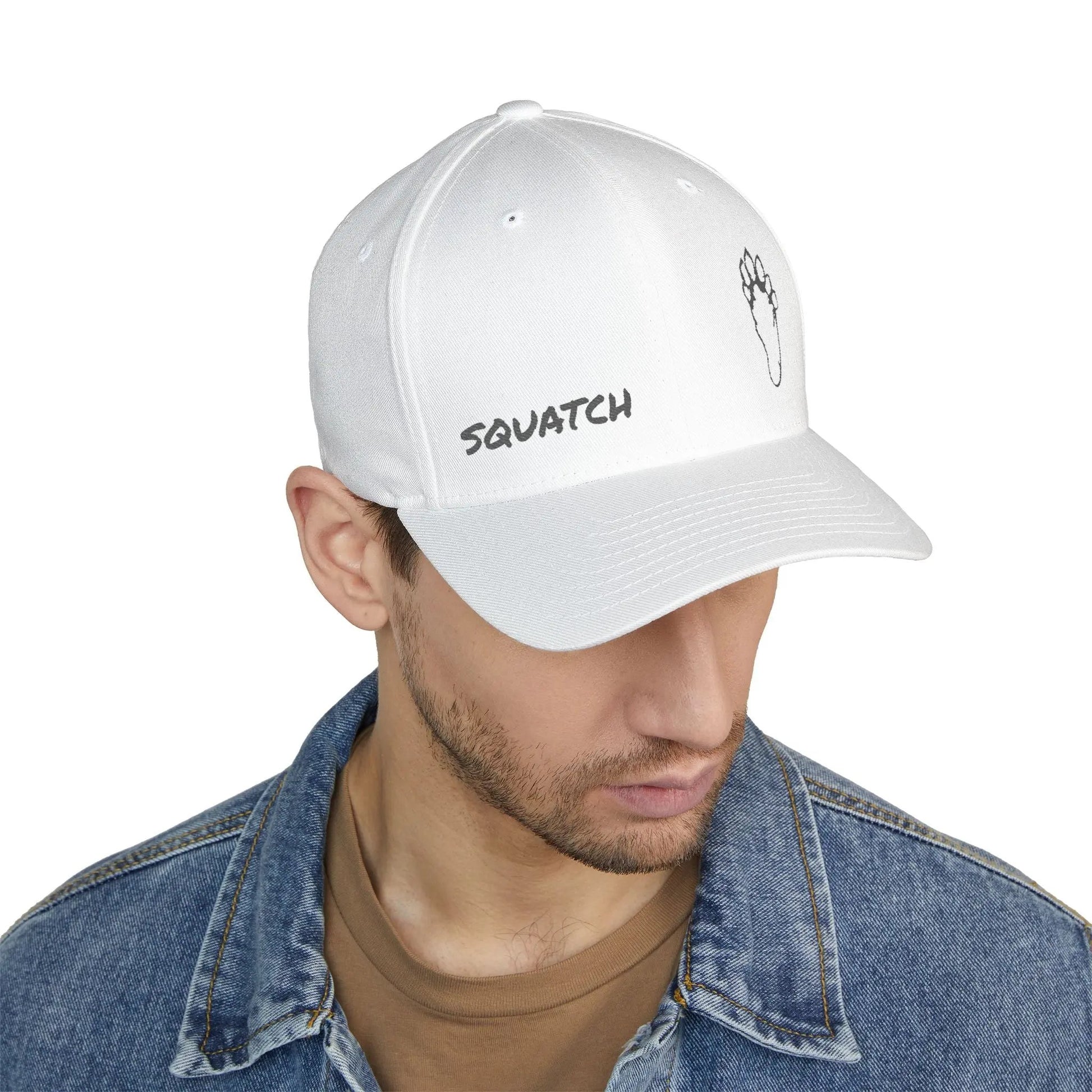 Embroidered Sasquatch Footprint Cap – Classic Low-Profile Adventure Hat Printify