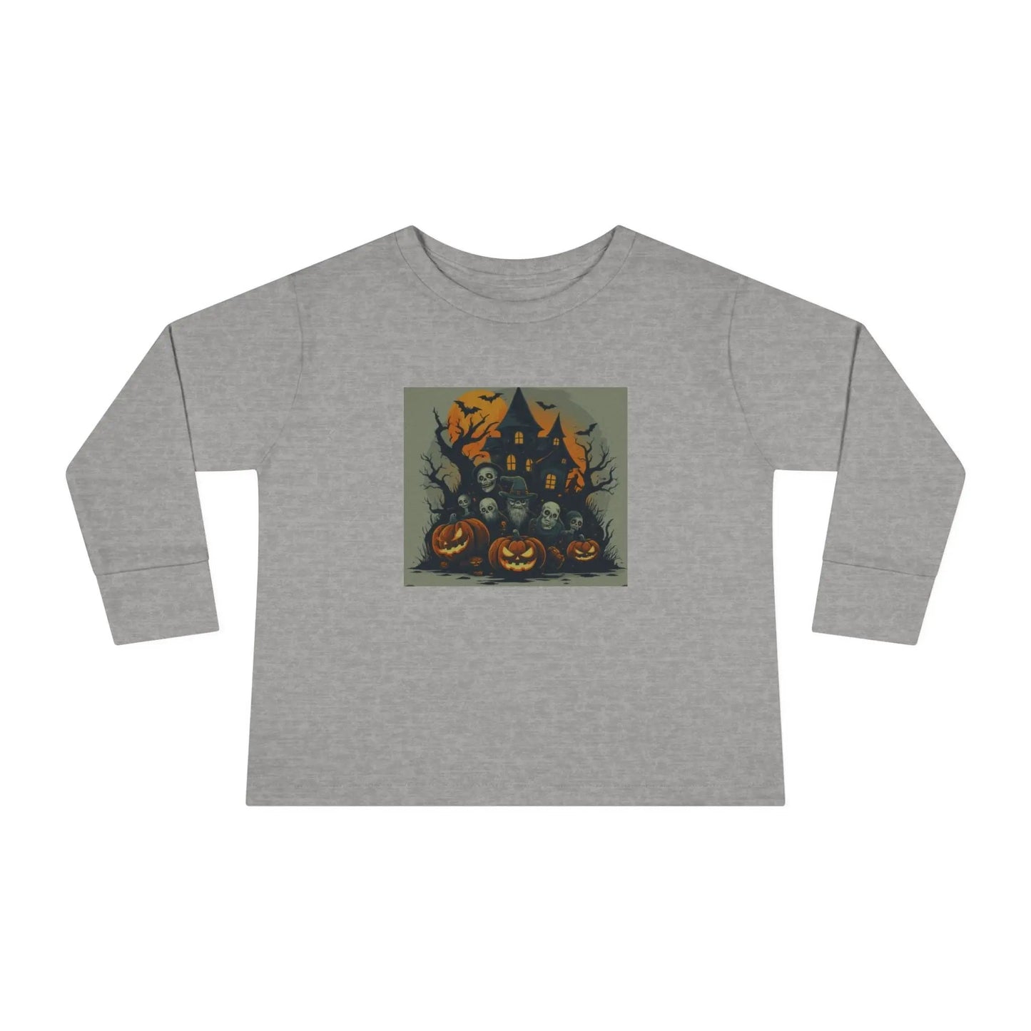 Toddler Halloween Long Sleeve Tee – Spooky Ghosts, Cute Pumpkin Shirt, Costume & Fall Outfit, Kids Party Wear Printify