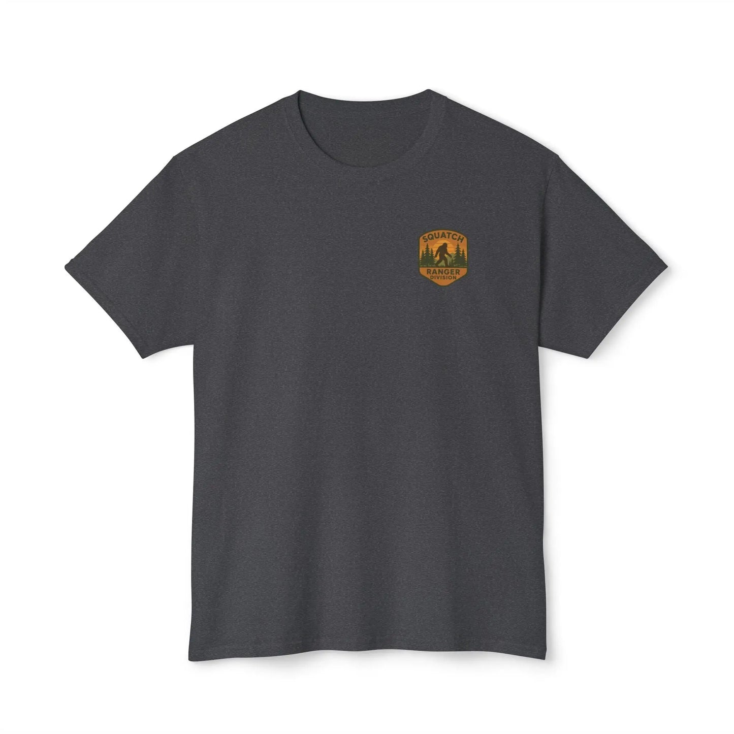 Adventure Patch T-Shirt — Vintage Mountain Forest Logo Tee | Outdoors Lifestyle Shirt