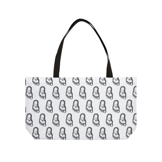 Bigfoot Paw Print Weekender Tote — Funny Sasquatch Travel Bag