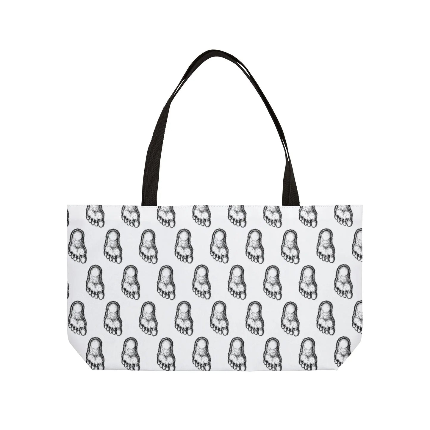Bigfoot Paw Print Weekender Tote — Funny Sasquatch Travel Bag