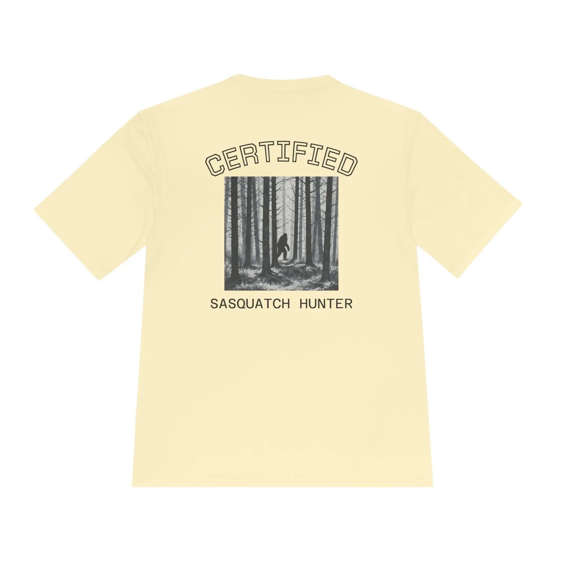 Certified Sasquatch Hunter Tee — Bigfoot Forest Graphic Shirt Printify