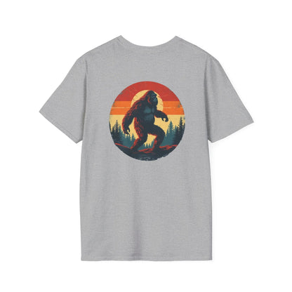 Bigfoot Sunset Tee — vintage outdoors graphic, soft all‑day comfort