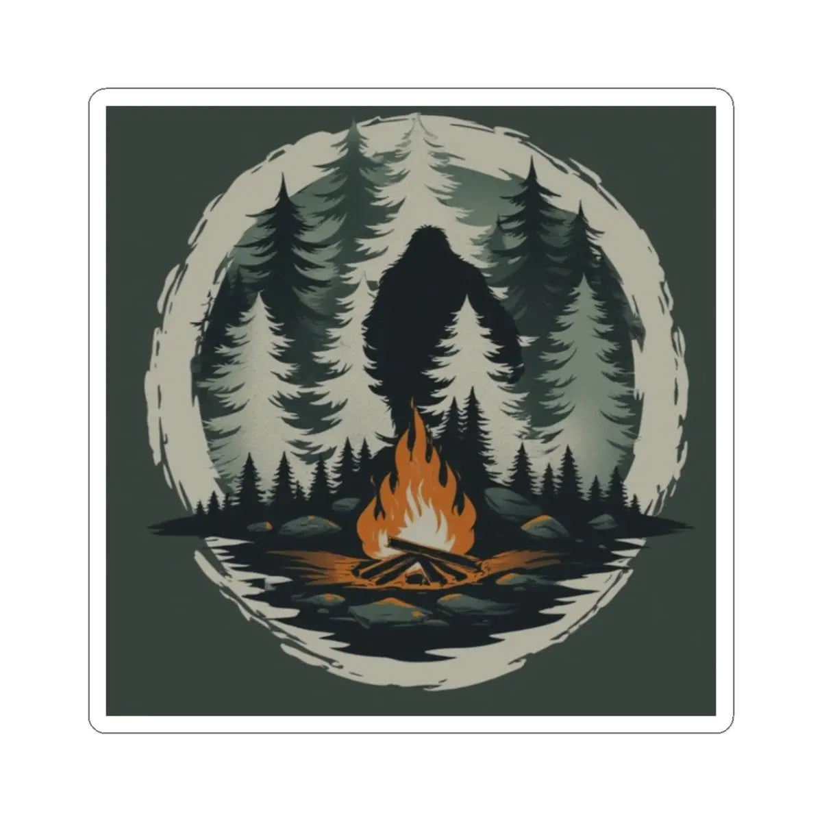 Outdoor Adventure Kiss-Cut Stickers – Nature & Bigfoot Artwork, Camping Gifts, Travel Mementos, Wilderness Stickers - Squatch Wear