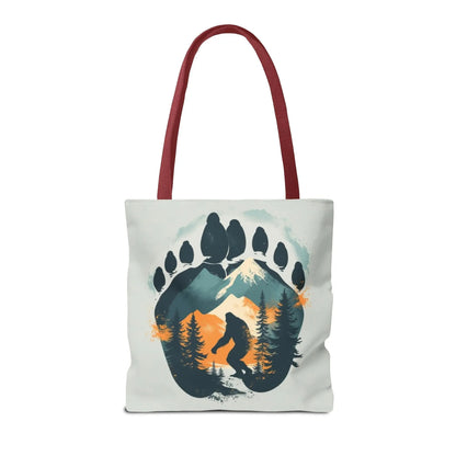 Bigfoot Forest Tote Bag — Sasquatch Mountain Scenic Tote Printify