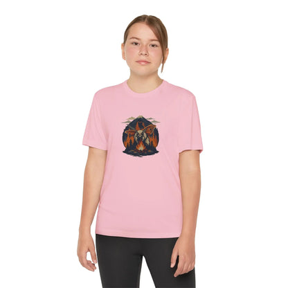 Youth Adventure Tee – Kids’ Mountain Design Outdoor & Hiking Shirt, Perfect Gift for Young Nature Lovers Printify