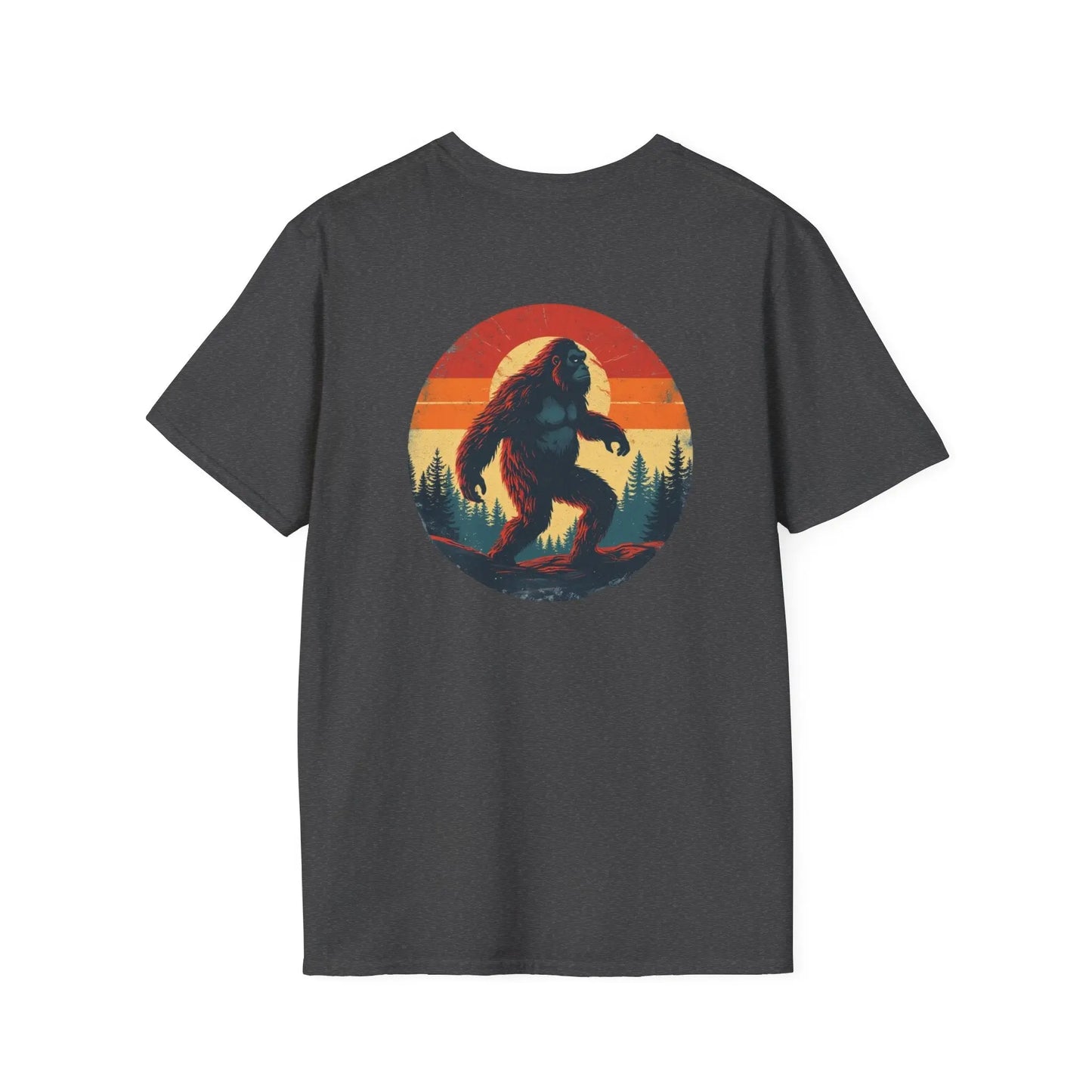 Bigfoot Sunset T-Shirt — Vintage Sasquatch Graphic Tee Printify