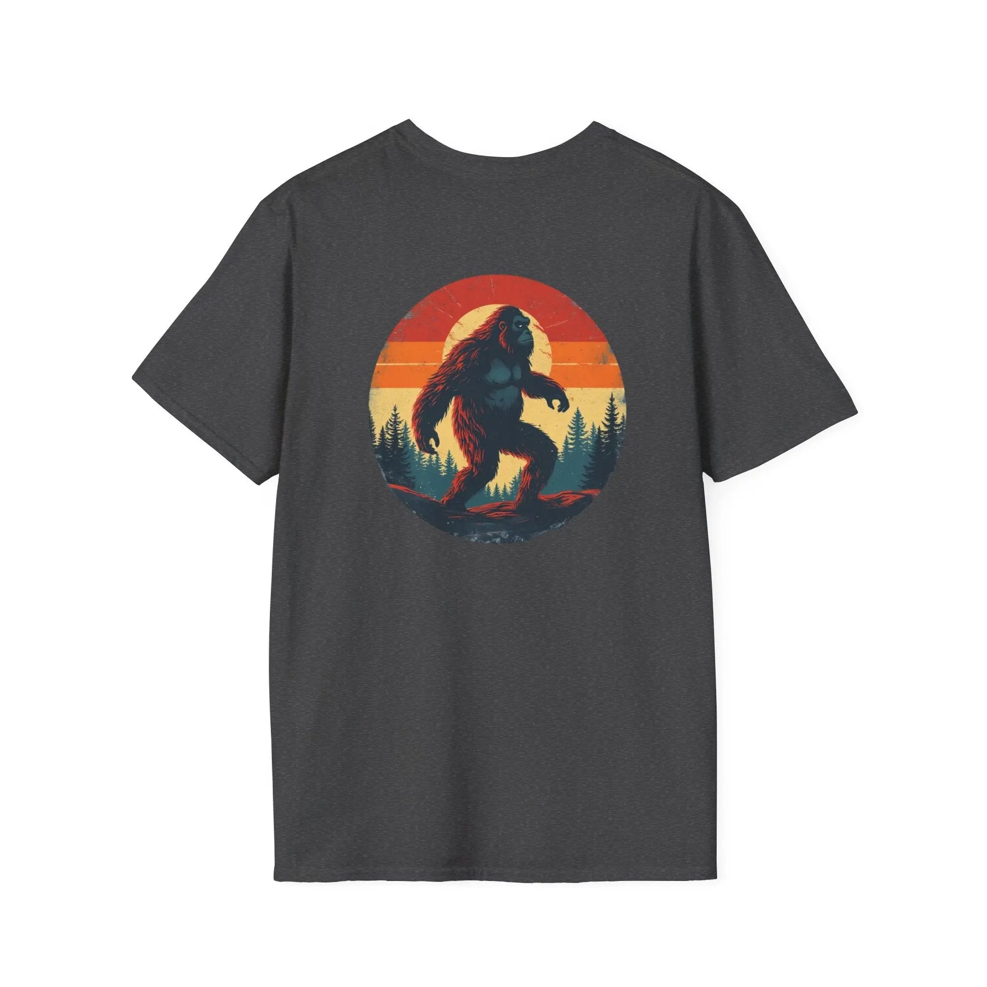 Bigfoot Sunset T-Shirt — Vintage Sasquatch Graphic Tee Printify