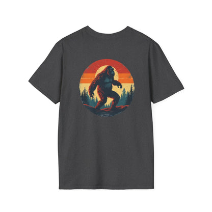 Bigfoot Sunset T-Shirt — Vintage Sasquatch Graphic Tee Printify