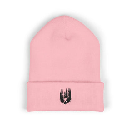 Embroidered Mountain & Pine Trees Cuffed Beanie Printify