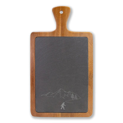 Engraved Acacia & Slate Charcuterie Board – Mountain Design Printify