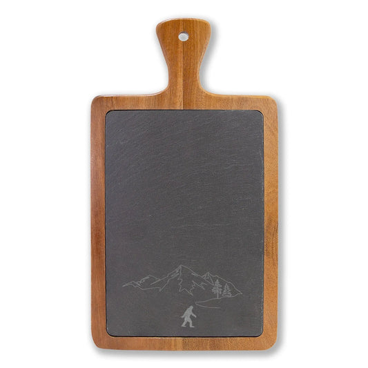 Engraved Acacia & Slate Charcuterie Board – Mountain Design Printify