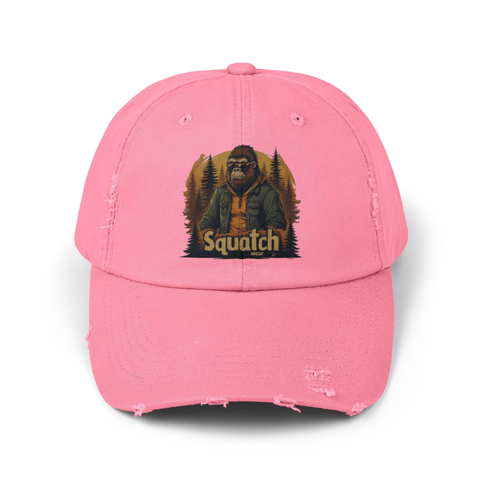 Unisex Distressed Squatch Cap – Casual Outdoor Hat for Hiking, Camping & Festivals Printify