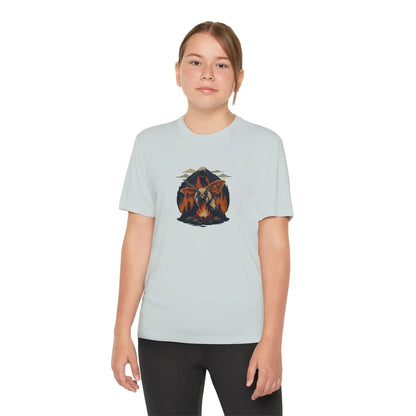 Youth Adventure Tee – Kids’ Mountain Design Outdoor & Hiking Shirt, Perfect Gift for Young Nature Lovers Printify