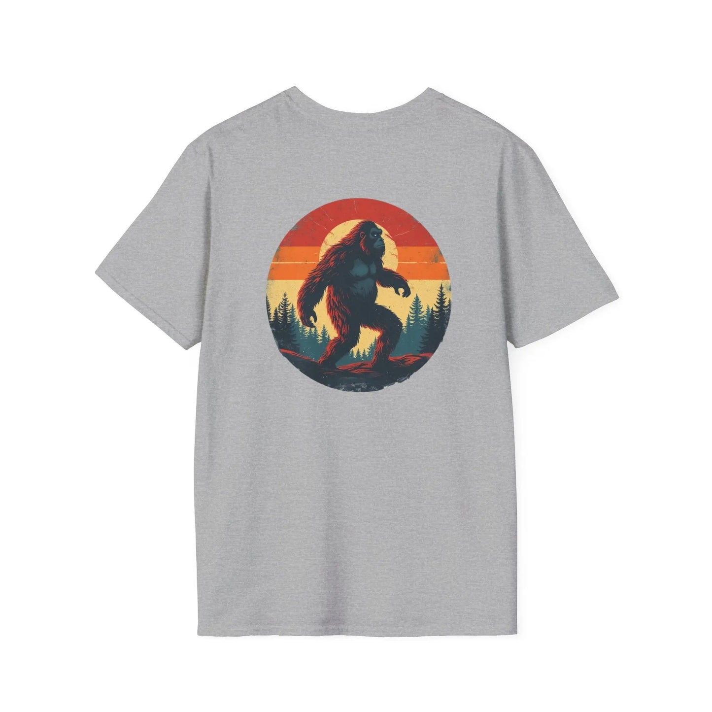 Bigfoot Sunset T-Shirt — Vintage Sasquatch Graphic Tee Printify