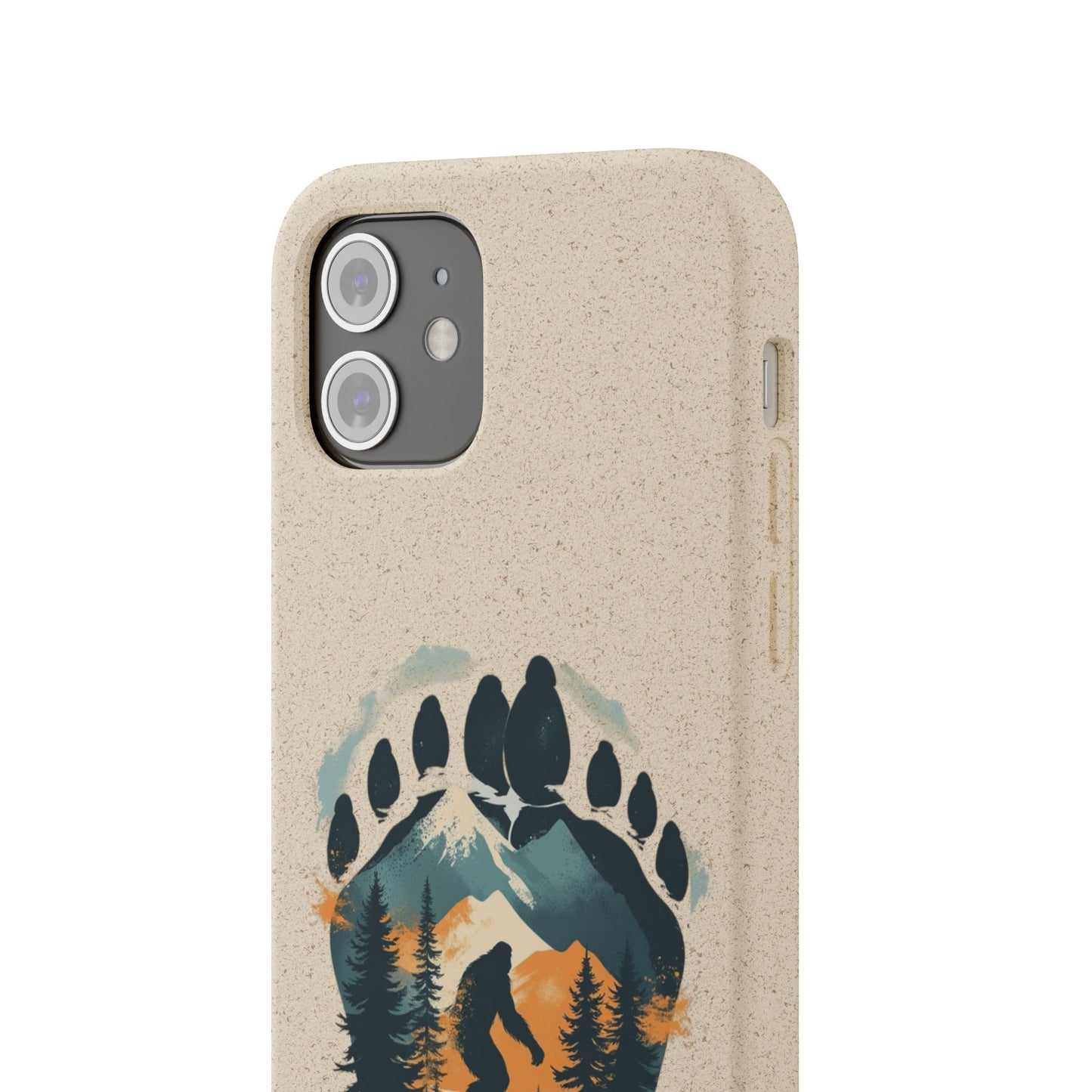 Bigfoot Print Phone Case – Compostable PLA & Bamboo Forest Design Printify