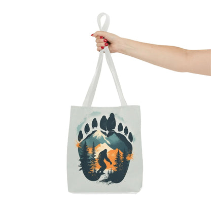 Bigfoot Forest Tote Bag — Sasquatch Mountain Scenic Tote Printify