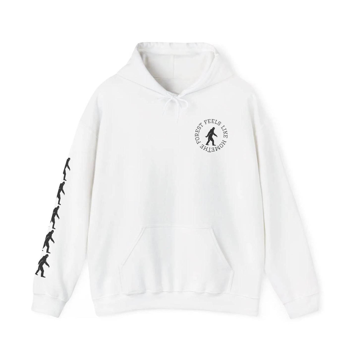 Bigfoot Forest Hoodie — Sasquatch Silhouette Sunset Pullover Printify