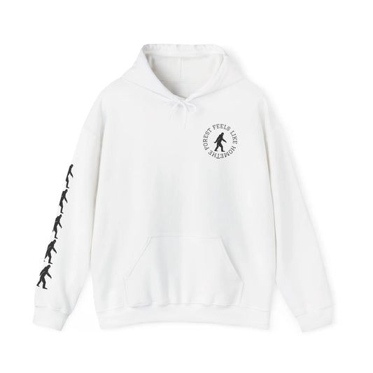 Bigfoot Forest Hoodie — Sasquatch Silhouette Sunset Pullover Printify