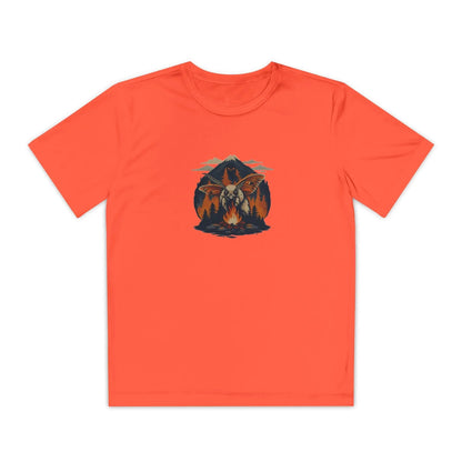 Youth Adventure Tee – Kids’ Mountain Design Outdoor & Hiking Shirt, Perfect Gift for Young Nature Lovers Printify