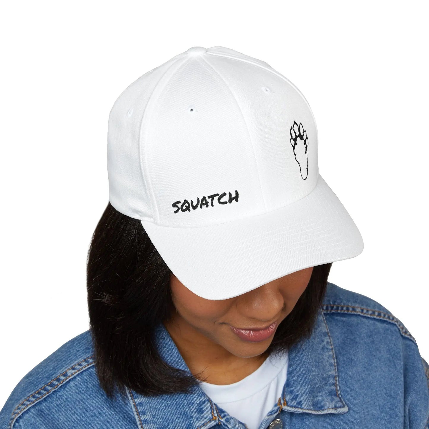 Embroidered Sasquatch Footprint Cap – Classic Low-Profile Adventure Hat Printify